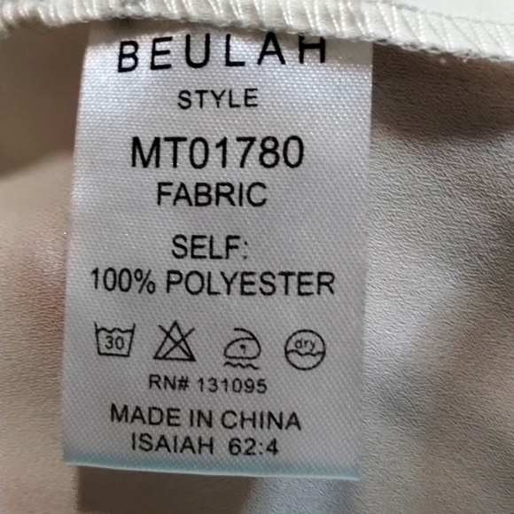 Beulah highlow sleeveless blouse with bead design throughout Sz S Good condition - Picture 11 of 12